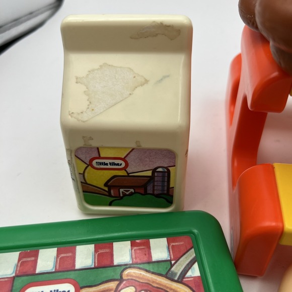 Little Tikes Vintage Toy Food Lot Fisher Price Play Pretend Pizza Juice Table - Picture 4 of 15